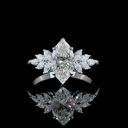 1.9 Cts 14k White Gold Marquise Shape Special Ring