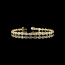 5.4 Cts 14k Yellow Gold Oval Shape Tennis Bracelet