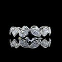 2.68 Cts Platinum Mix Shape Eternity Band Eternity Band