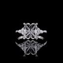 0.24 Cts 14k White Gold Round Shape Special Ring