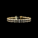 4 Cts 14k Yellow Gold Mix Shape Tennis Bracelet