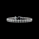 6.1 Cts 14k White Gold Pear Shape Tennis Bracelet