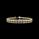10.55 Cts 14k Yellow Gold Oval Shape Tennis Bracelet