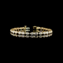 5.4 Cts 14k Yellow Gold Mix Shape Tennis Bracelet