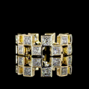 3.62 Cts 14k Yellow Gold Princess Shape Eternity Band Eternity Band