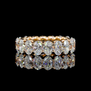 4.71 Cts 14k Rose Gold Oval Shape Eternity Band Eternity Band