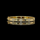 1.12 Cts 18k Yellow Gold Round Shape Bangles Bracelet