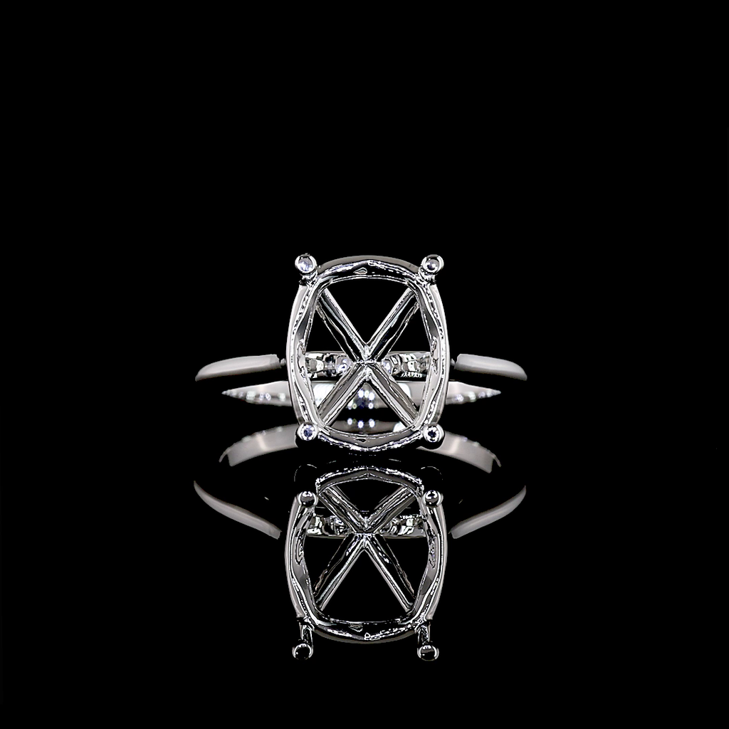 0 Cts Platinum Shape Solitaire Ring