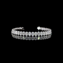 25.46 Cts Platinum Oval Shape Tennis Bracelet