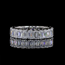 2.95 Cts Platinum Emerald Shape Eternity Band Eternity Band