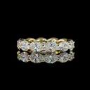 2.91 Cts 14k Yellow Gold Oval Shape Eternity Band Eternity Band