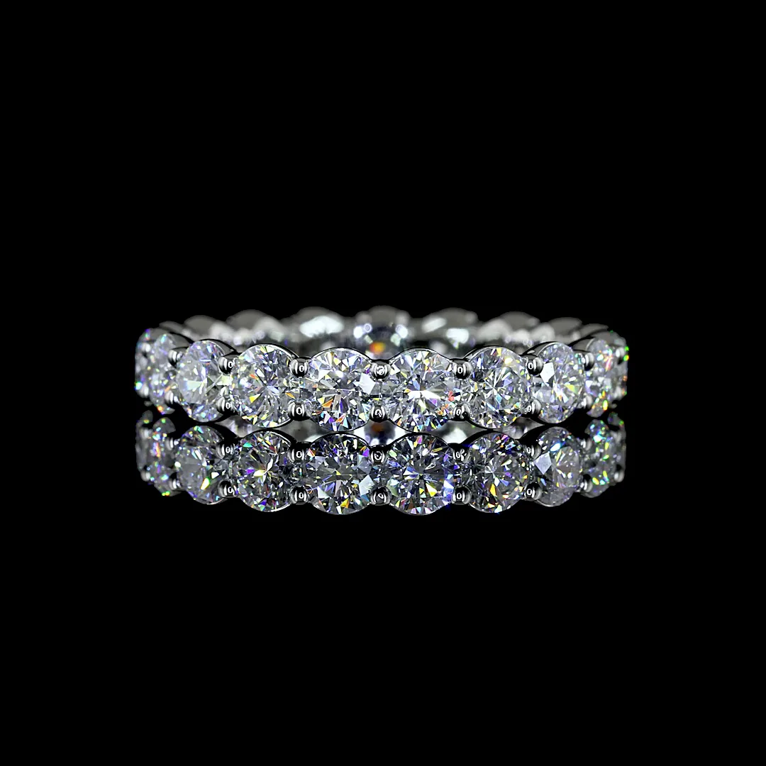 2.12 Cts Platinum Round Shape Eternity Band Eternity Band