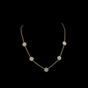 4.83 Cts 18k Yellow Gold Round Shape Station Necklace