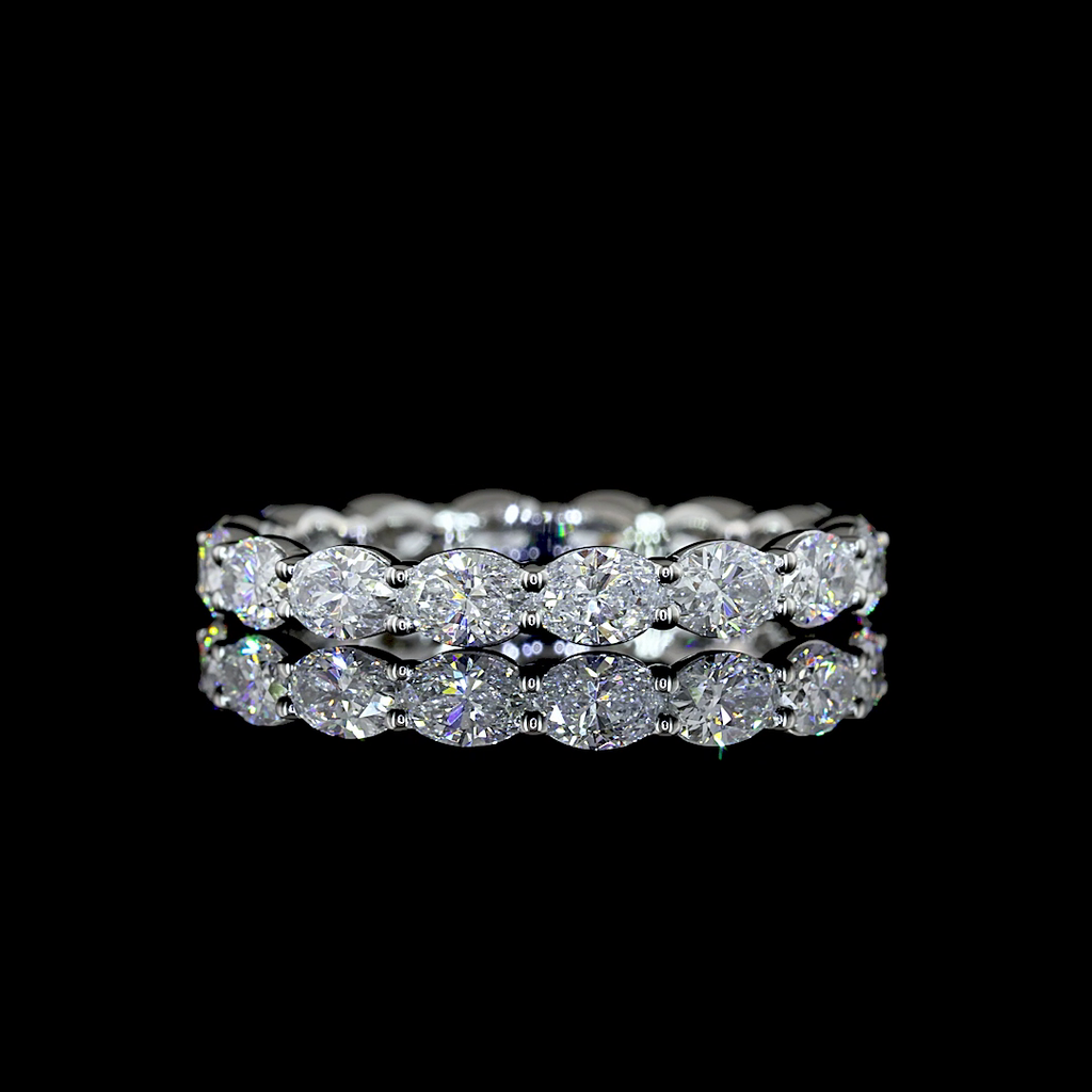 1.5 Cts Platinum Oval Shape Eternity Band Eternity Band