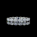 1.5 Cts Platinum Oval Shape Eternity Band Eternity Band