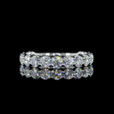 2 Cts Platinum Round Shape 3/4 Band Eternity Band