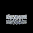 1.11 Cts 14k White Gold Mix Shape 3/4 Band Eternity Band