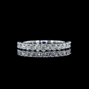 0.61 Cts 14k White Gold Round Shape Half Eternity Eternity Band