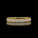 1.3 Cts 18k Yellow Gold Round Shape Half Eternity Eternity Band