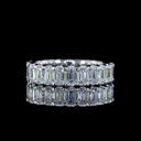 2.44 Cts 14k White Gold Emerald Shape Eternity Band Eternity Band