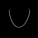 10.41 Cts 14k Rose Gold Pear Shape Tennis Necklace