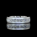 1.82 Cts Platinum Princess Shape Half Eternity Eternity Band