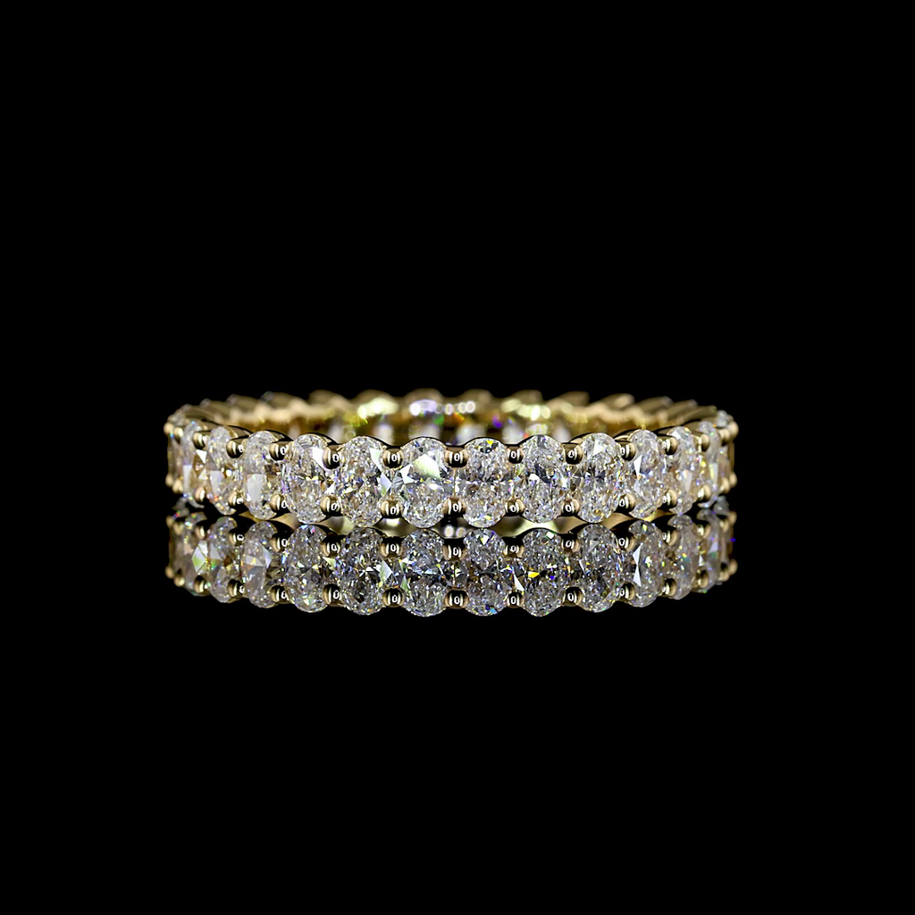 1.79 Cts 14k Yellow Gold Oval Shape Eternity Band Eternity Band