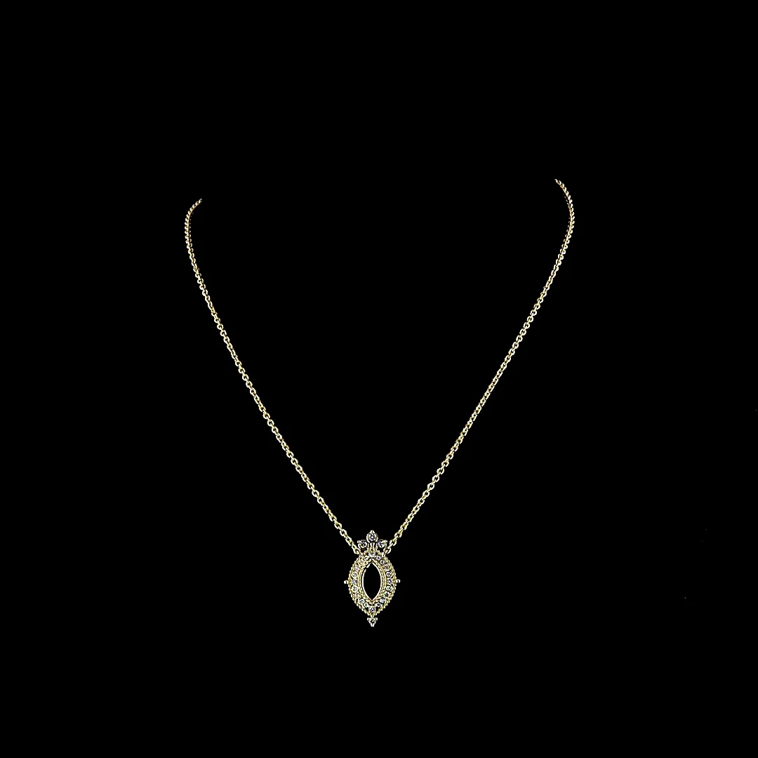 0.25 Cts 14k Yellow Gold Round Shape Special Pendant