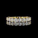 1.68 Cts 18k Yellow Gold Round Shape 3/4 Band Eternity Band