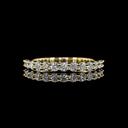 0.45 Cts 14k Yellow Gold Round Shape Half Eternity Eternity Band