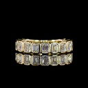 1.58 Cts 14k Yellow Gold Emerald Shape 3/4 Band Eternity Band