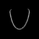 33.24 Cts 14k White Gold Oval Shape Station Necklace