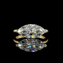3.03 Cts 14k Yellow Gold Marquise Shape Solitaire Ring
