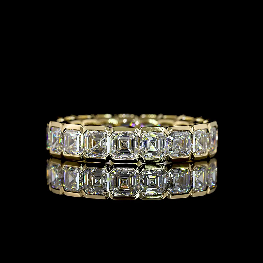 4.3 Cts 14k Yellow Gold Asscher Shape Eternity Band Eternity Band