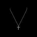 1.02 Cts 14k White Gold Round Shape Cross Pendant