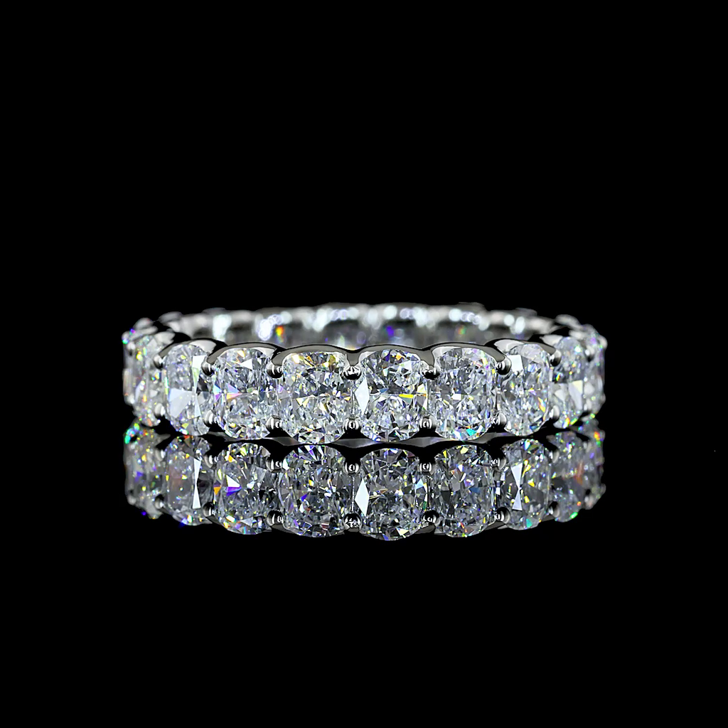 3.28 Cts Platinum Cushion Brilliant Shape Eternity Band Eternity Band