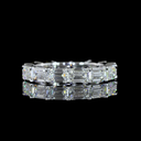 3.71 Cts 18k White Gold Emerald Shape Eternity Band Eternity Band