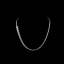 8.05 Cts 14k White Gold Round Shape Riviera Necklace