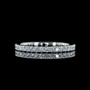 0.69 Cts Platinum Round Shape 3/4 Band Eternity Band