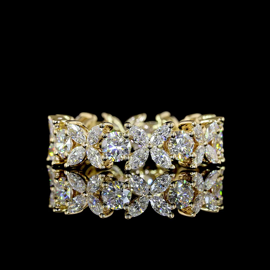 2.3 Cts 14k Yellow Gold Marquise Shape Eternity Band Eternity Band