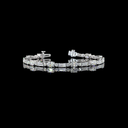 6.8 Cts 14k White Gold Mix Shape Tennis Bracelet