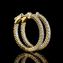 0.93 Cts 14k Yellow Gold Round Shape Hoops Earring