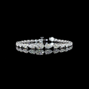 8.61 Cts 14k White Gold Pear Shape Tennis Bracelet