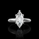 1.66 Cts 14k White Gold Marquise Shape Hidden Halo Ring