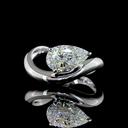 1.71 Cts 14k White Gold Pear Shape Special Ring