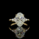 4.32 Cts 14k Yellow Gold Oval Shape Special Ring