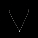 0.52 Cts 14k White Gold Round Shape Solitaire Pendant