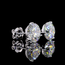 7.03 Cts 14k White Gold Round Shape Martini Earring