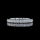 0.82 Cts 18k White Gold Round Shape 3/4 Band Eternity Band