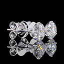 1.48 Cts 14k White Gold Round Shape Martini Earring